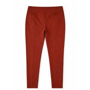 INC Size Large Womens Skinny Slim Leg Pants Mid Rise Rust Brown